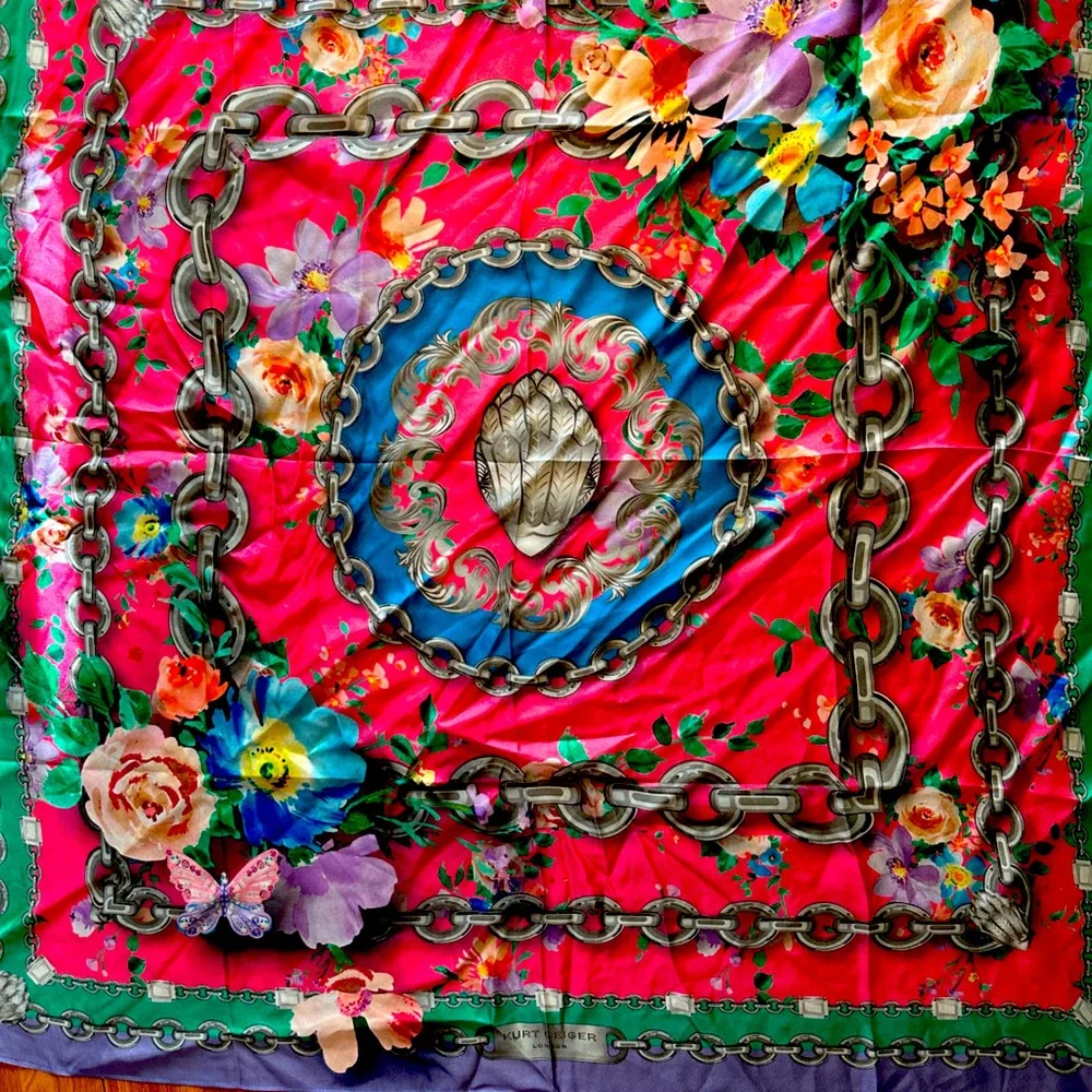 NWOT. Woman’s Kurt Geiger London Silk scarf.